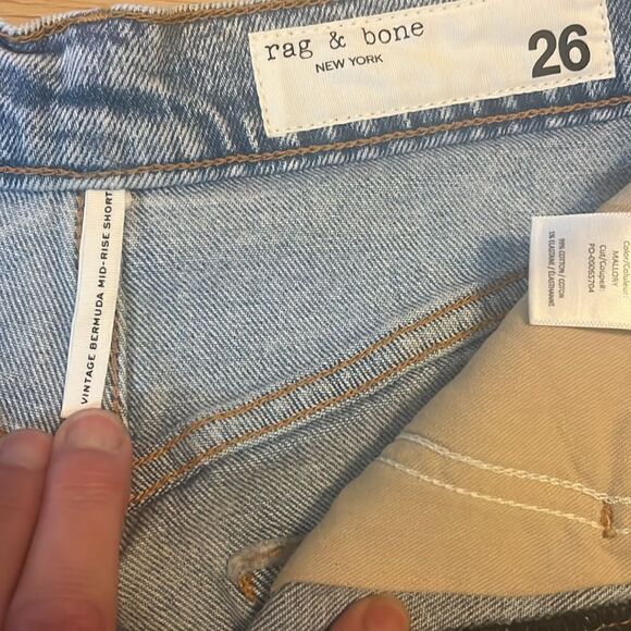 RAG & BONE Vintage Bermuda Mis-Rise Bermuda Shorts NWT Size 26 - Picture 8 of 10